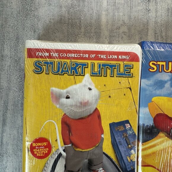 Stuart Little 1 & 2 (VHS, 2000, 2002, Clamshell) New Sealed With Watermark - Picture 2 of 11